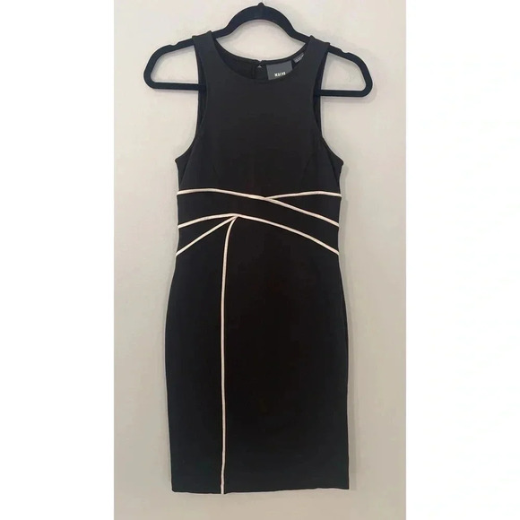 Anthropologie Maeve Cavatina Dress Size 4P Black Sleeveless Slim Sheath Stretch - Picture 3 of 15